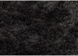 Luxurious black shaggy rug with a soft, plush texture for stylish home decor
