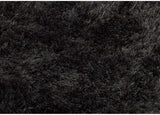 Luxurious black shaggy rug with a soft, plush texture for stylish home decor
