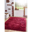 Luxurious red shaggy rug offering comfort and warmth for any living space