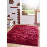 Luxurious red shaggy rug offering comfort and warmth for any living space