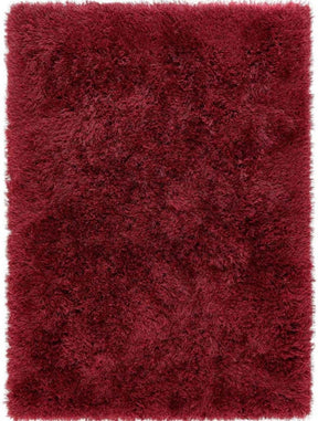 Plush Burgundy Shaggy Rug with Luxurious Soft Texture for Comfortable Home Decor