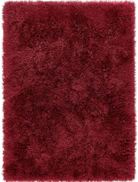 Plush Burgundy Shaggy Rug with Luxurious Soft Texture for Comfortable Home Decor