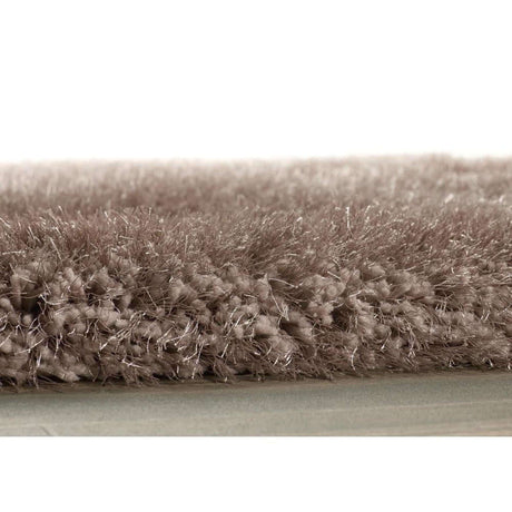 Close-up of a soft, plush Shaggy Rug in a muted grey colour for a cosy home atmosphere
