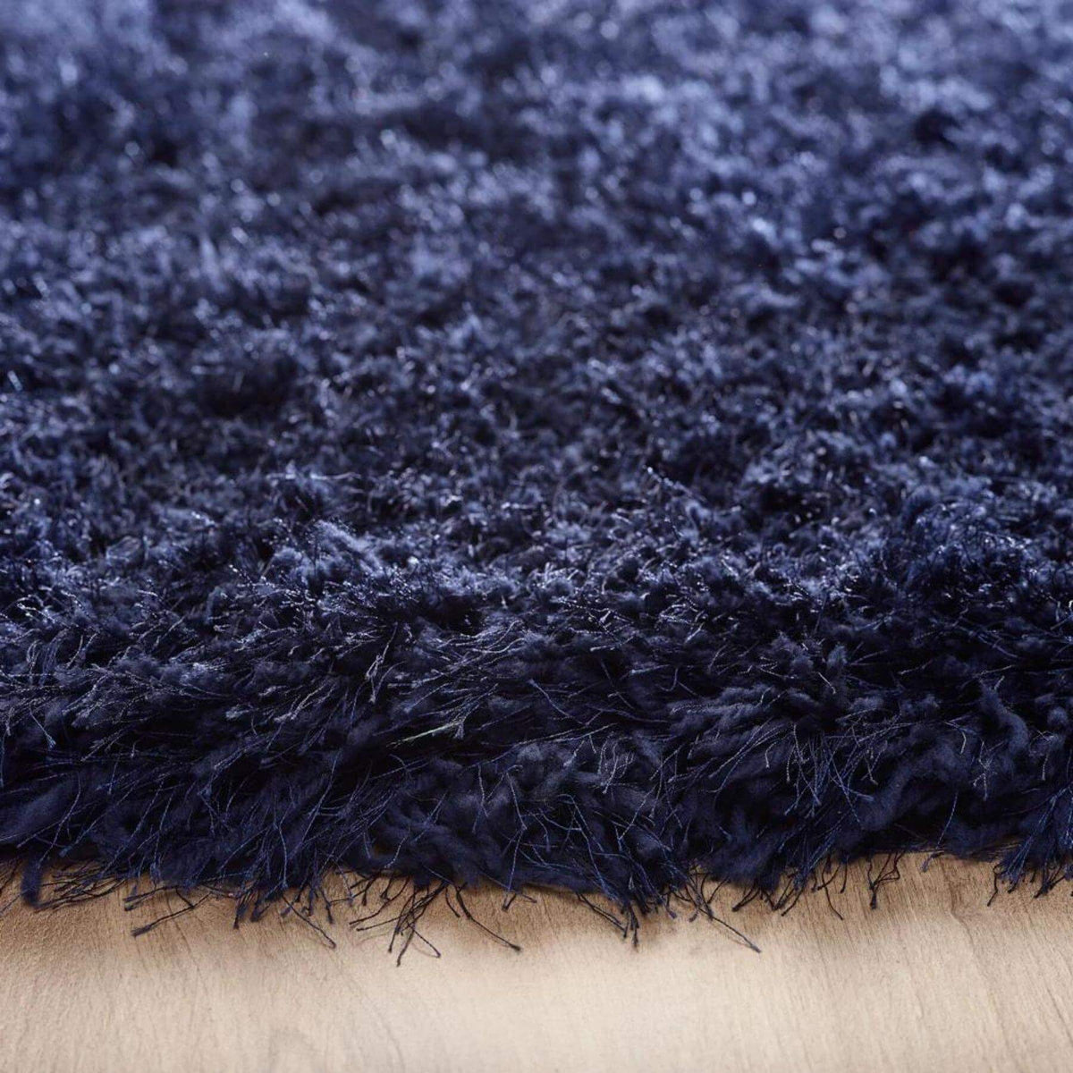 Soft Navy Shaggy Rug with a Deep Texture for Comfortable Home Decor