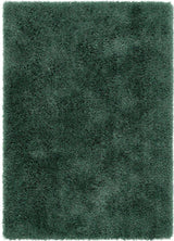Luxurious dark green shaggy rug with a soft, plush texture for a cozy home atmosphere