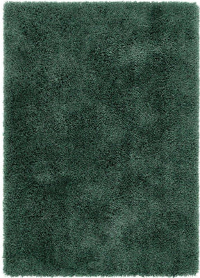 Luxurious dark green shaggy rug with a soft, plush texture for a cozy home atmosphere