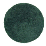 Green round shaggy rug with a soft texture, perfect for cosy living spaces