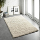 Soft and fluffy Shaggy Rug in cream colour for a cosy living space