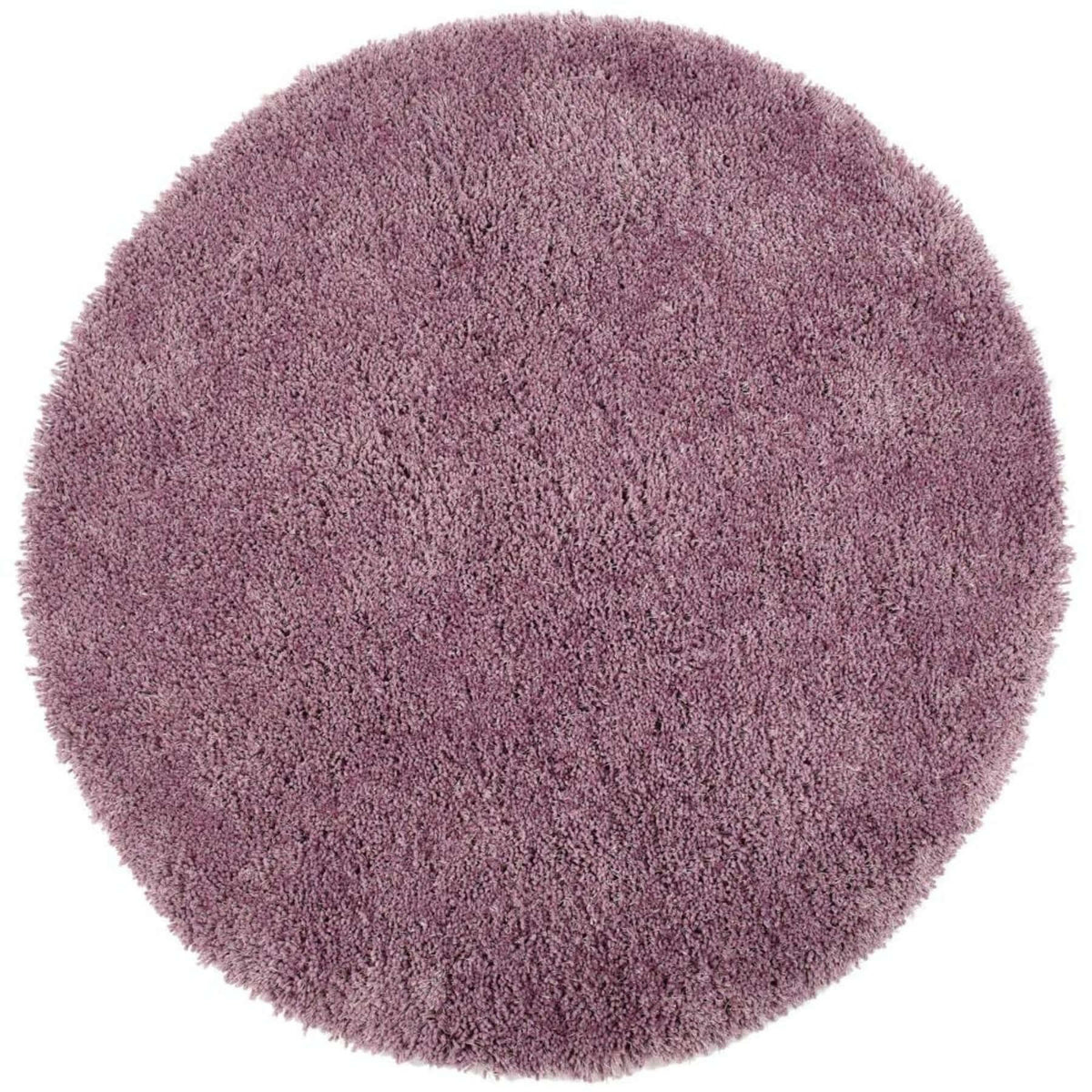 Round Shaggy Rug in soft purple shade for cozy and stylish home decor