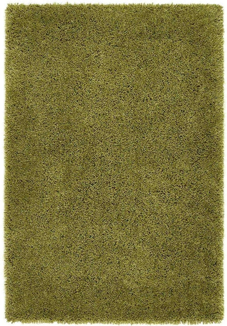 Soft green Shaggy Rug with a plush texture for warm and inviting home decor