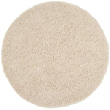 Cream Round Shaggy Rug with Soft Texture for Cozy Home Decor