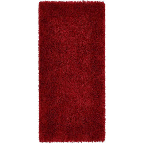 Red Shaggy Rug with a Plush Texture for Comfortable and Stylish Home Decor