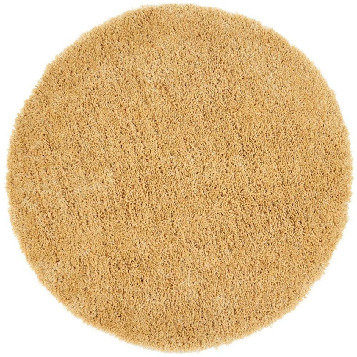 Round Shaggy Rug in Beige Colour, Soft and Plush for Comfortable Home Decor