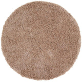 Round Shaggy Rug in Soft Beige for Comfortable and Stylish Home Decor