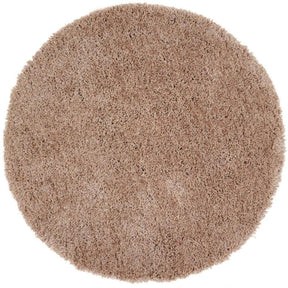 Round Shaggy Rug in Soft Beige for Comfortable and Stylish Home Decor