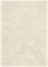 Soft Cream Shaggy Rug with Plush Texture Ideal for Living Rooms and Bedrooms