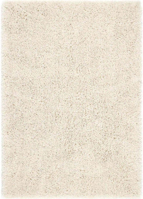 Soft Cream Shaggy Rug with Plush Texture Ideal for Living Rooms and Bedrooms