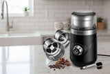 Sharder Coffee Grinder with stainless steel blades and dual grinding bowls for fresh coffee