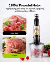 Massive Discounts Hand Blender with 1100W motor for efficient meat and food preparation