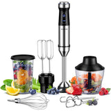 Multi-functional Stick Blender set with various attachments for blending and mixing fruits and vegetables