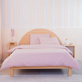 SHEET STORY complete bedding set in soft pink, featuring a duvet cover and pillowcases for a stylish bedroom