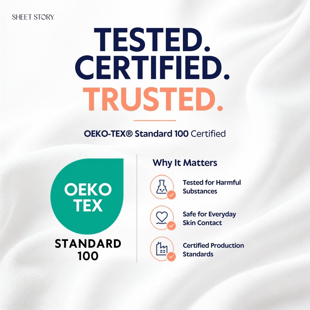 SHEET STORY Duvet Cover Set certified by Oeko-Tex Standard 100 for safety and quality assurance