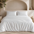 Complete Bed Set by SHEET STORY featuring a luxurious Duvet Cover Set in soft white fabric