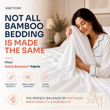 SHEET STORY Fitted Sheet in Ackly Bamboo fabric, providing breathable comfort and smooth texture