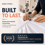 SHEET STORY Fitted Sheet featuring reinforced lockstitch construction for lasting comfort and durability