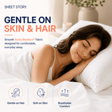 SHEET STORY Fitted Sheet made from smooth Ackly Bamboo fabric for gentle comfort on skin and hair