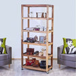Six Shelf Display with Casters - Recycled Wood AW-Dropship