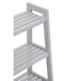 Stylish Orsina Shelf Unit with three slatted shelves in grey for modern storage solutions