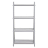 Orsina Shelf Unit in White with Four Spacious Slatted Shelves for Organising Books and Decor