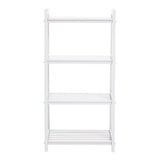 Orsina White Shelf Unit with Four Open Shelves for Organising Books and Decor