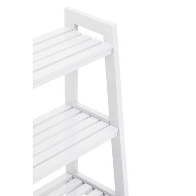 Orsina White Shelf Unit with Three Open Shelves for Storing and Displaying Items