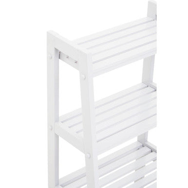 Orsina White Shelf Unit with Three Open Shelves for Stylish Storage and Display