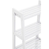 Orsina White Shelf Unit with Three Open Shelves for Stylish Storage and Display