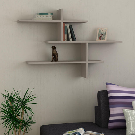 Decortie Floating Shelf in modern design, perfect for displaying books and decorative items