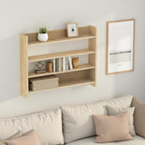 Decortie Wall Shelf in Natural Wood Finish with Three Tiers for Stylish Home Storage