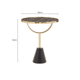 Stylish Orsina Side Table with a black marble top and gold metal base, ideal for modern interiors