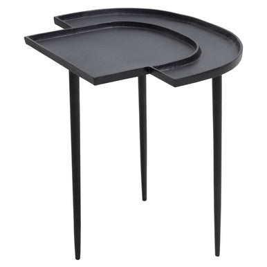 Orsina Black Side Table with Unique Curved Design and Sturdy Legs for Contemporary Interiors