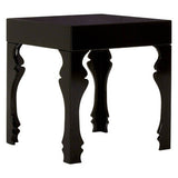 Orsina Black Side Table with Elegant Curved Legs for Modern Living Spaces