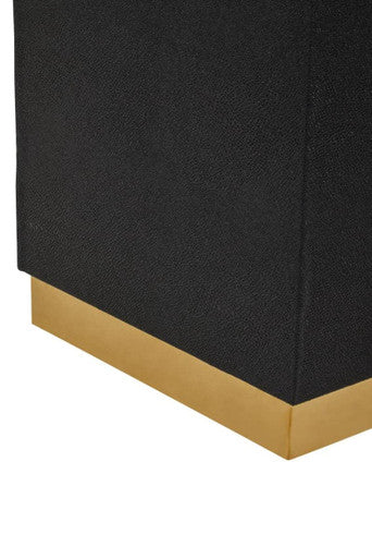 Orsina black Side Table with sleek design and elegant gold base for modern interiors