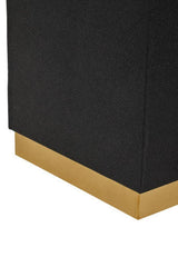 Orsina black Side Table with sleek design and elegant gold base for modern interiors