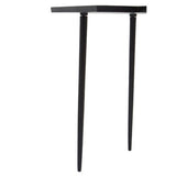 Orsina Side Table with sleek black finish and stylish tapered legs for modern living spaces