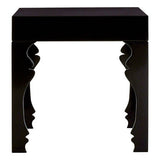 Orsina Black Side Table with Unique Cut-Out Legs for Stylish Home Decor
