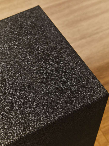 Orsina black textured side table with a modern design, perfect for contemporary settings