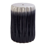 Orsina Side Table with a stylish ribbed design in a black and grey gradient finish