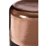Orsina Side Table with a stylish hammered copper finish for contemporary interiors