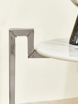 Orsina Side Table with a sleek marble top and modern metal base design